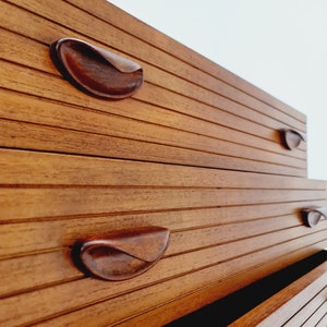 Rare Mid century Modern German teak & rosewood chest of drawers by Ernst Dieter Hilker, 1960s image 6