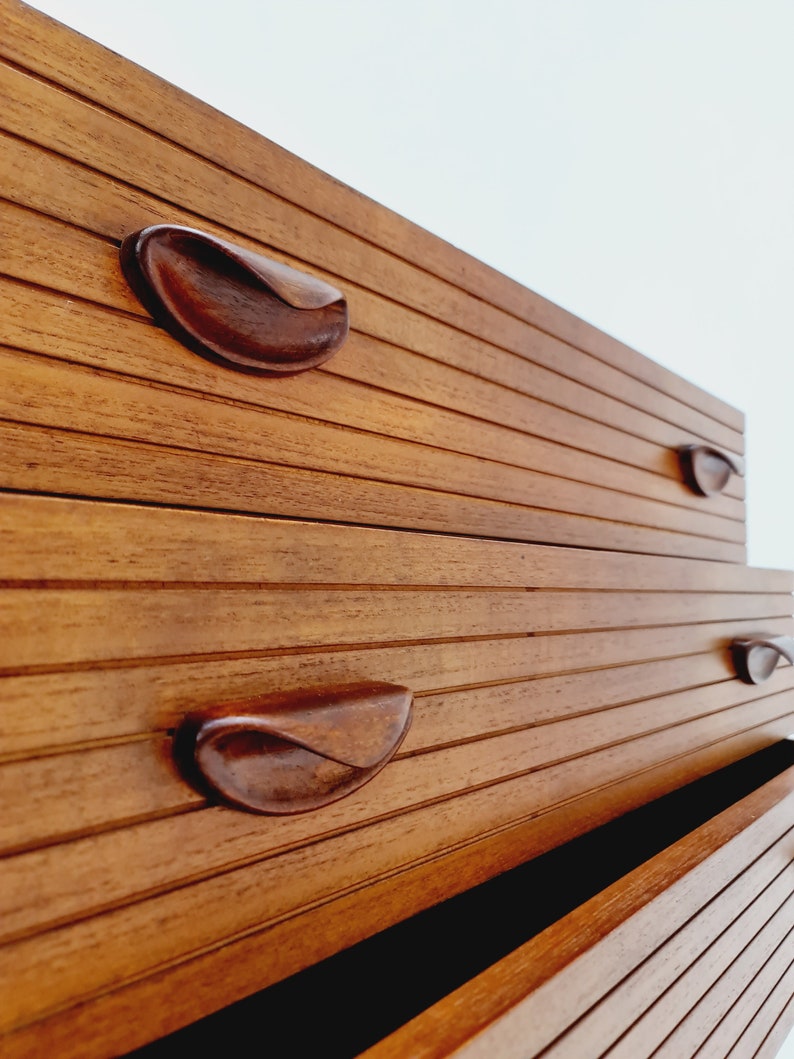 Rare Mid century Modern German teak & rosewood chest of drawers by Ernst Dieter Hilker, 1960s image 6