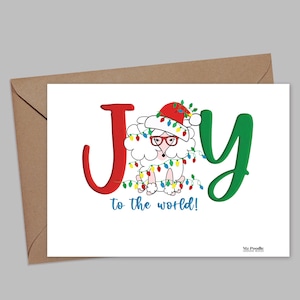 Poodle Christmas Card, Sarcastic Christmas Card, Funny Cat and Dog, Poodle Mom Gift, stocking stuffer for woman