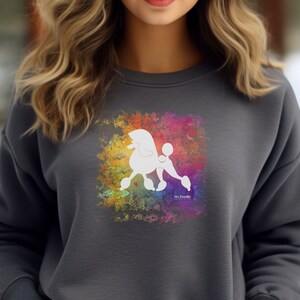 Watercolor Poodle Sweatshirt: Stylish Dog Lover Gift