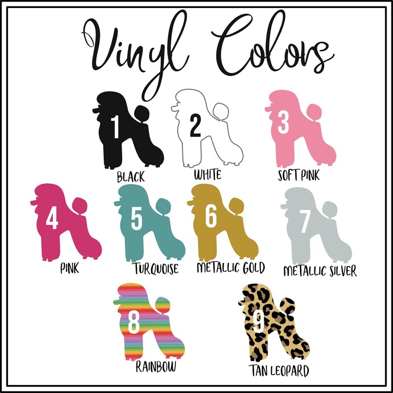 Poodle Mom Decal: Girl with Poodle Silhouette - Car Window Sticker image 6