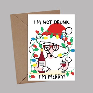 Poodle Christmas Card, Sarcastic Christmas Card, Funny Cat and Dog, Poodle Mom Gift, stocking stuffer for dog lover