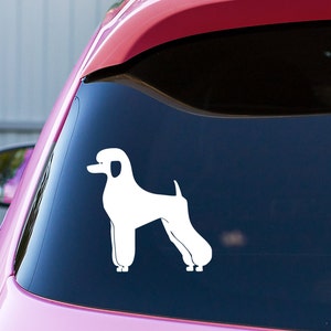 Poodle Silhouette Car Decal: German Trim Vinyl Sticker