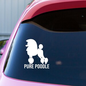 Poodle Silhouette Car Decal: Poodle Mom Gift