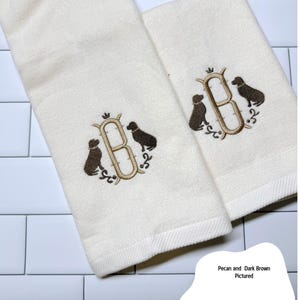 Monogram Labrador Retriever Fingertip Towel: Embroidered Lab Mom Gift image 4