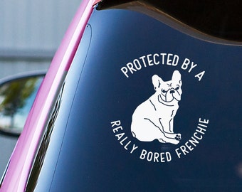French Bulldog Car Decal: Funny Frenchie Sticker, Frenchie Mom Gift