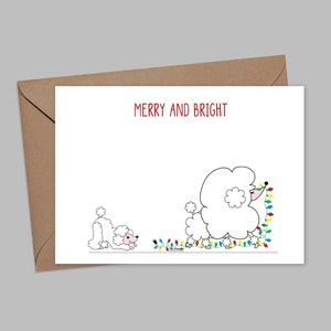 Poodle Christmas Card, Cute Dog Christmas Card, Dog Holiday Greeting Card, Poodle Mom Gift,