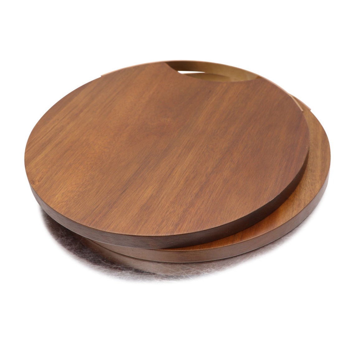 Extra Durable Acacia Round Wood Cutting Boards with handle Etsy