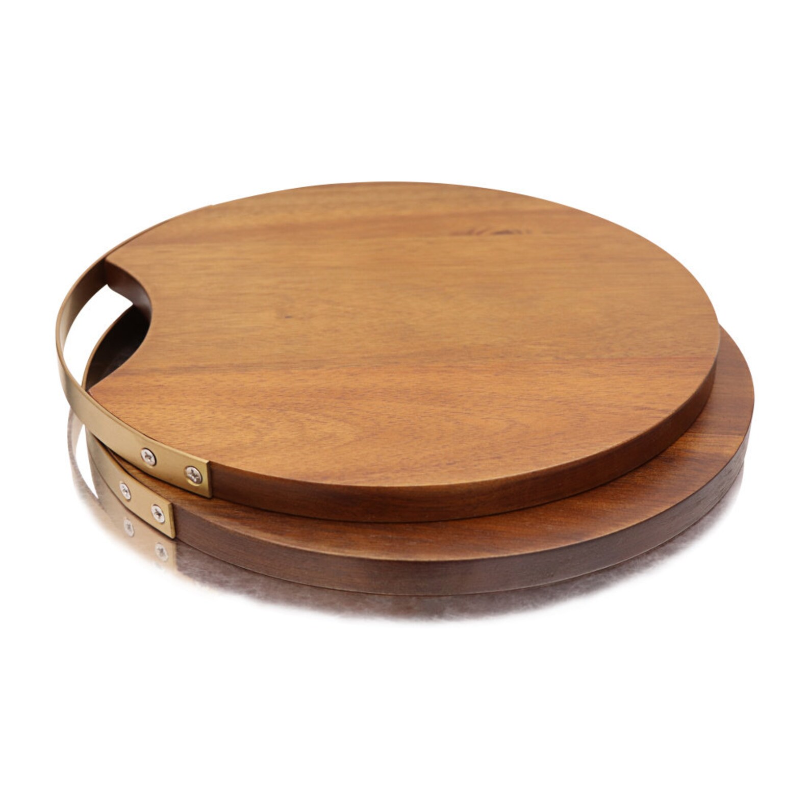 Extra Durable Acacia Round Wood Cutting Boards with handle Etsy