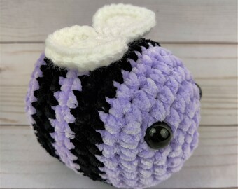 Crochet Velvet Chubby Bee/Chunky Bumblebee/Bee Plush