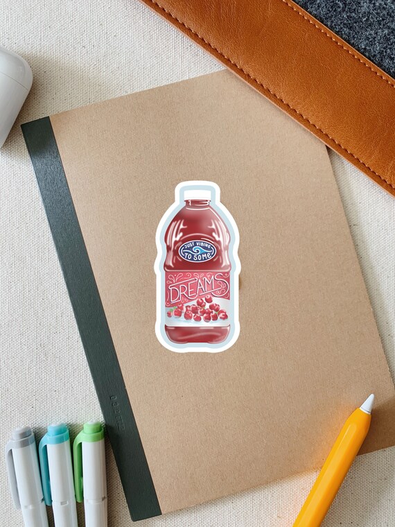 Tik Tok Cranberry Juice Dreams Sticker Etsy