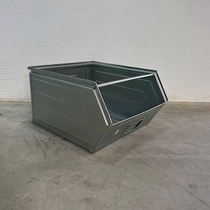 Scatola/scatola portaoggetti/scatola impilabile in metallo vintage