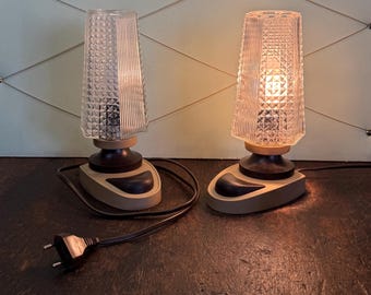 Zestaw 2 zabytkowych lamp stołowych