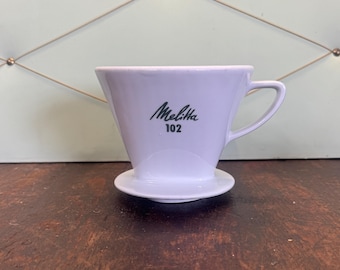 Biały filtr do kawy Melitta 102, 3-otworowy, porcelanowy