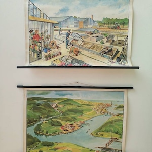 Mappa di scorrimento vintage di Gardening & The River