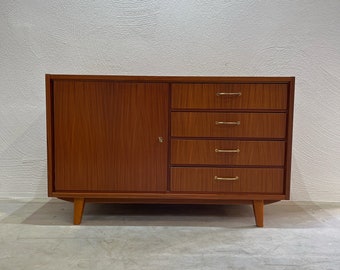 Vintage chest of drawers in gold teak