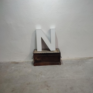 Letra iluminada vintage N