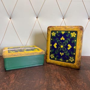 Vintage coffee tin set of 2