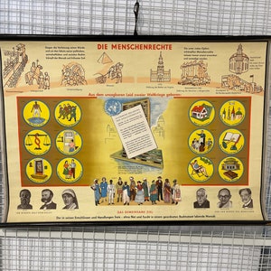 Tarjeta de desplazamiento vintage de derechos humanos