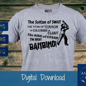 The Sandlot, sultan of swat, squints, great bambino, babe ruth, the beast, baseball shirt, baseball svg, sandlot svg | PNG, JPEG, SVG