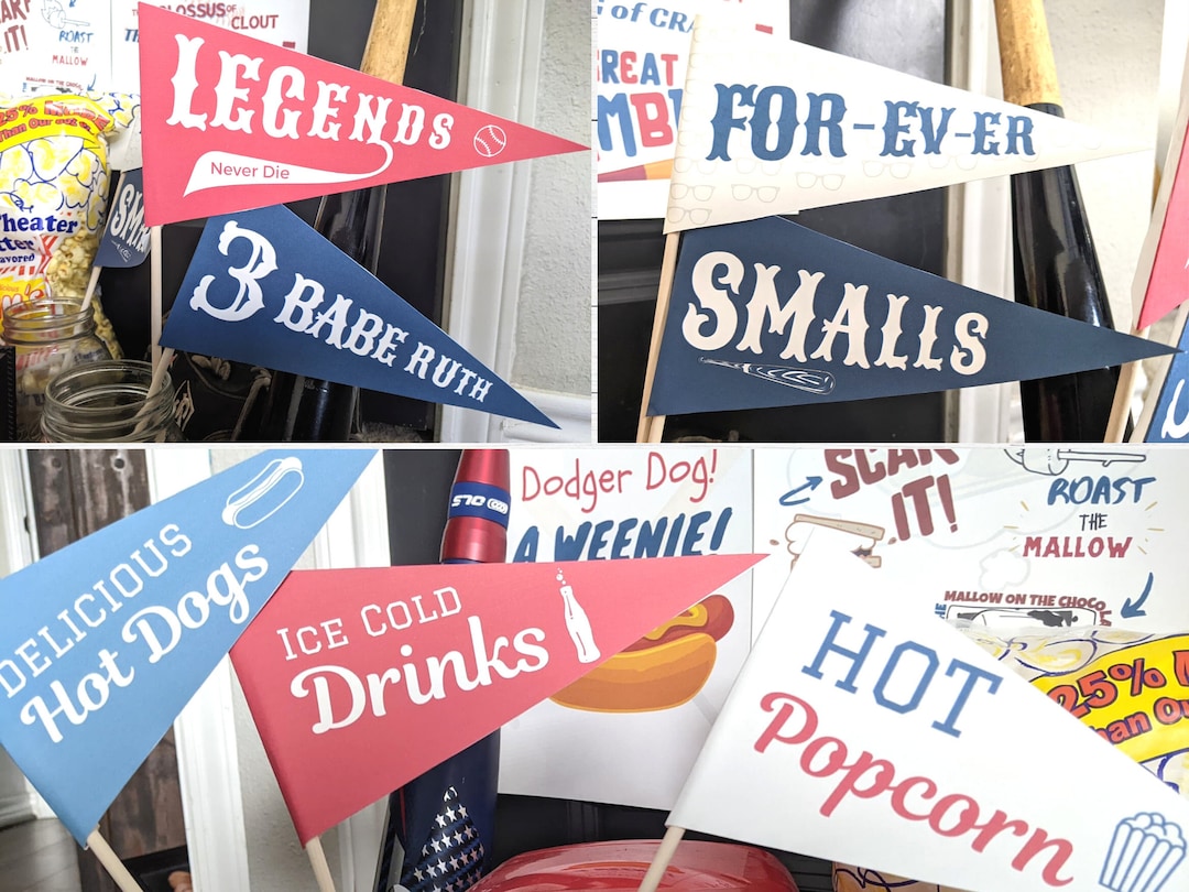The Sandlot Pennant Bundle, the Sandlot Party Decor, the Sandlot ...
