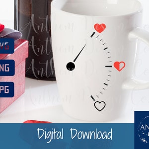 Volles Herz Svg, Herz Svg, Valentinstag Svg, Valentinstag SVG, Liebe Svg, Valentinstag Svg, Herz mit Gaszähler