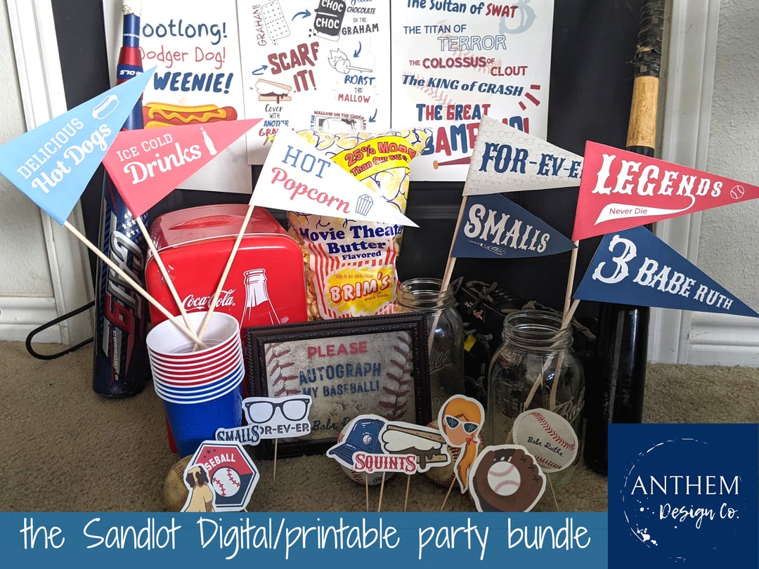 The Sandlot Digital Party Bundle, the Sandlot Party Decor, the Sandlot ...