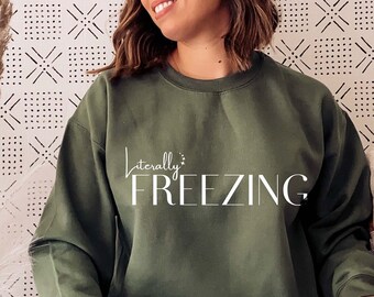 literally freezing sweatshirt