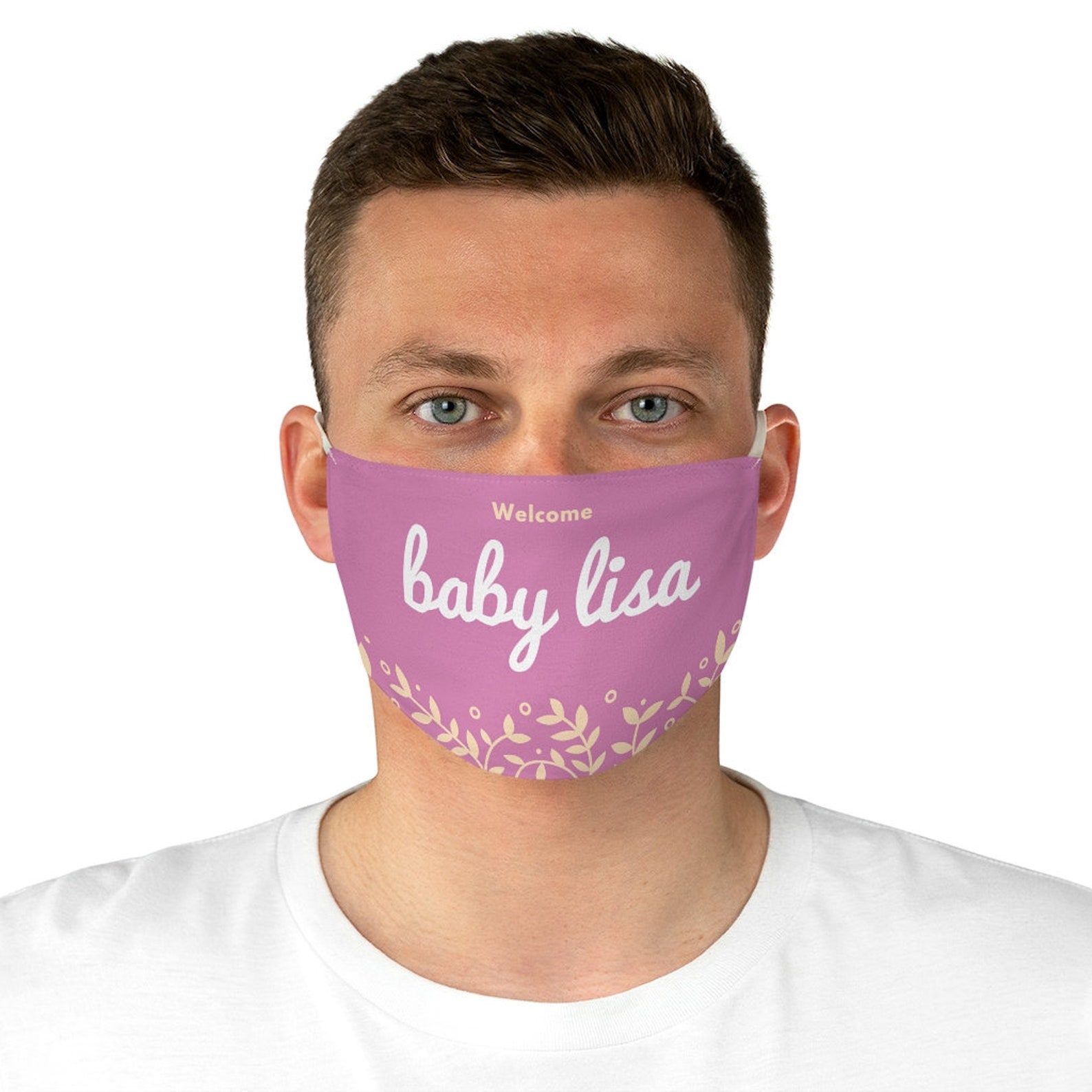 Baby shower face mask Personalized baby shower mask Custom Etsy