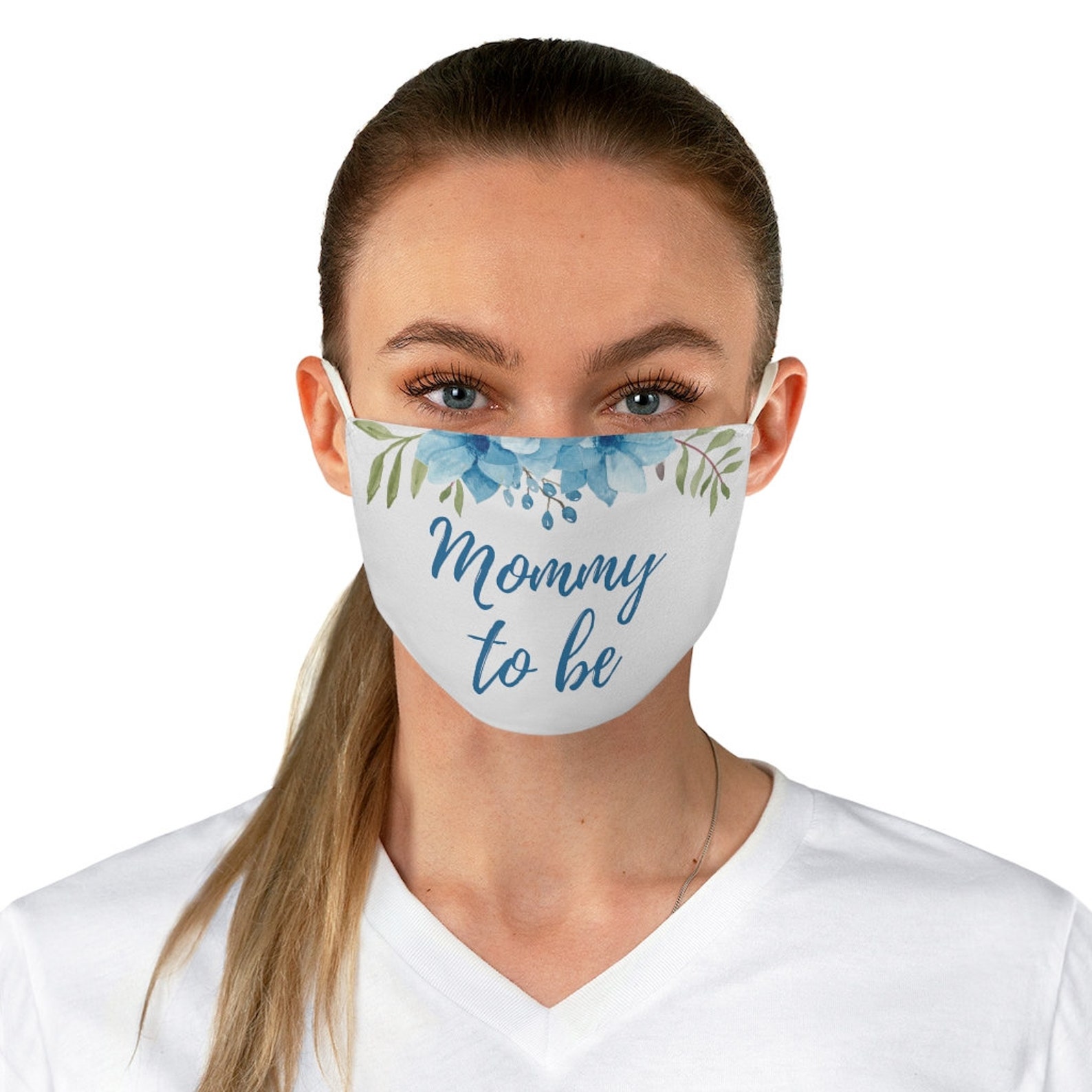 Mom to be face mask for baby boy shower Baby Shower Mask Etsy