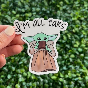 Baby Alien Ears Therapeut Vinyl Sticker - Eigenzinnige Counselor Sticker voor Laptop, Binders en meer