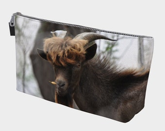 HeatherMonroeLang Photog "Wild Bangs Goat Hawaii" Makeup Bag