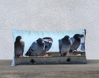 HeatherMonroeLang "Santa Cruz Pigeon Crew"  Pillowcase