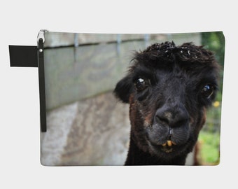 HeatherMonroeLang Photog "Alpaca Head Shot" Makeup Bag