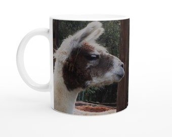 Smokey Mountains Llama Lineup White 11oz Ceramic Mug