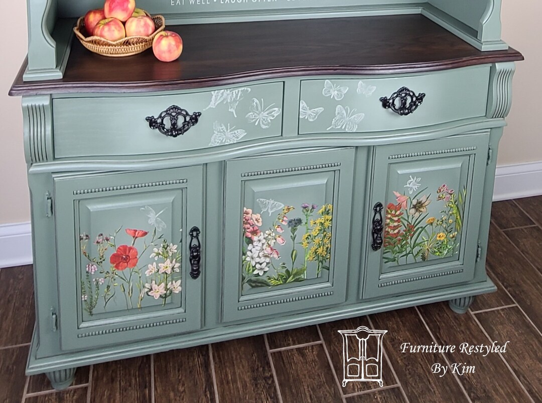 SOLD Do Not Purchase Sage Green Hutch Etsy