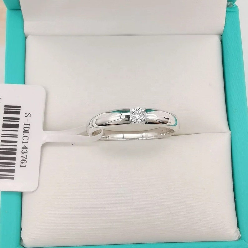 18K Wedding Engagement Band Forever Diamond Ring men women