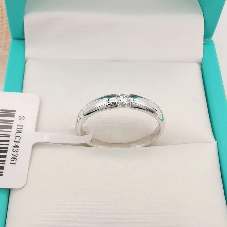 18K Wedding Engagement Band Forever Diamond Ring men women