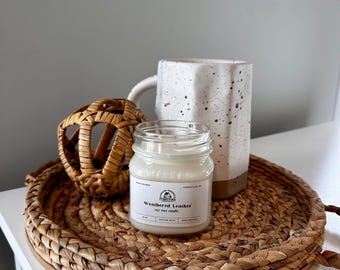 8oz Soy Wax Candle: Hand-Poured, Clean Burn, Farmhouse Style