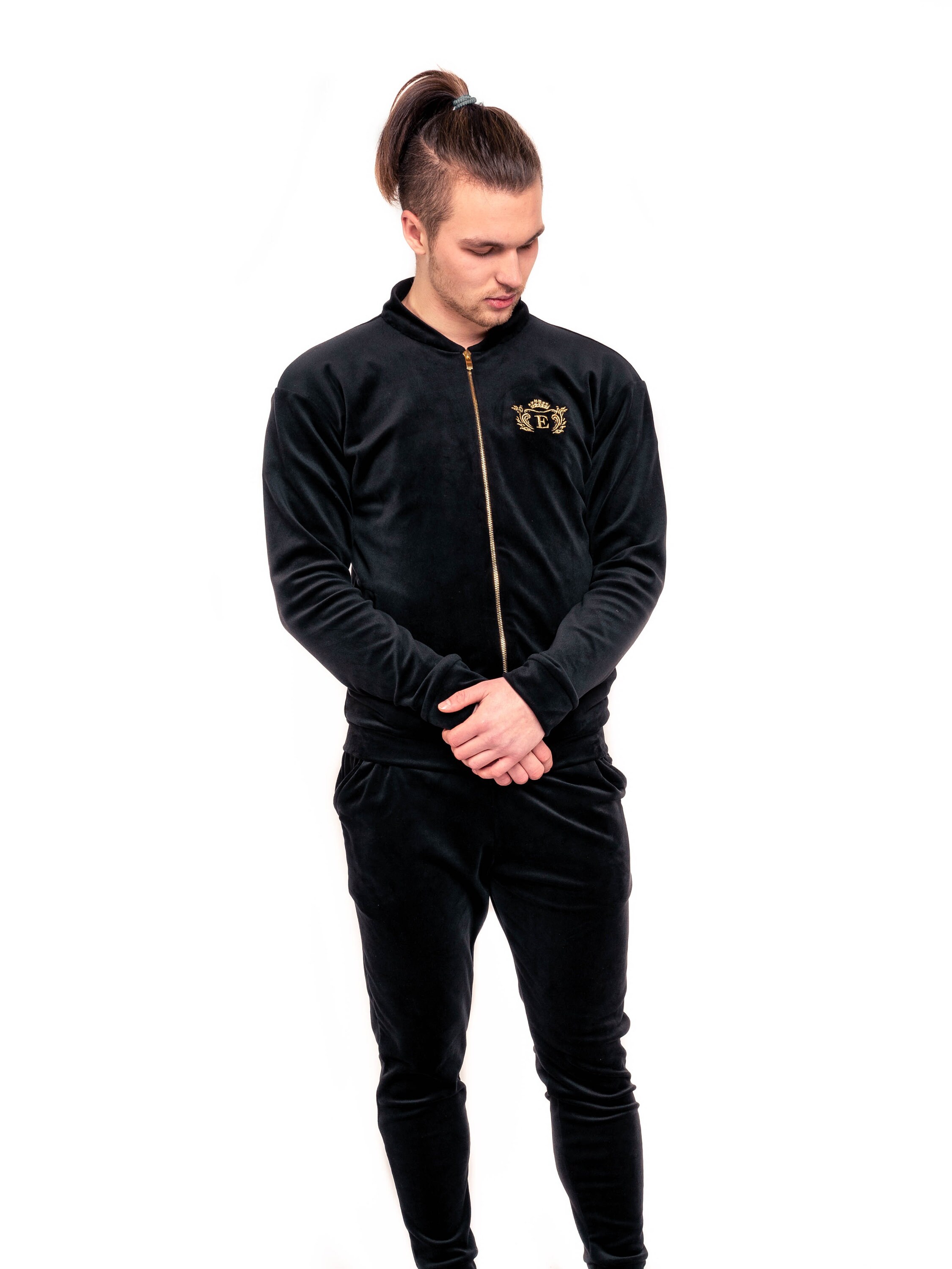 matching velour tracksuit