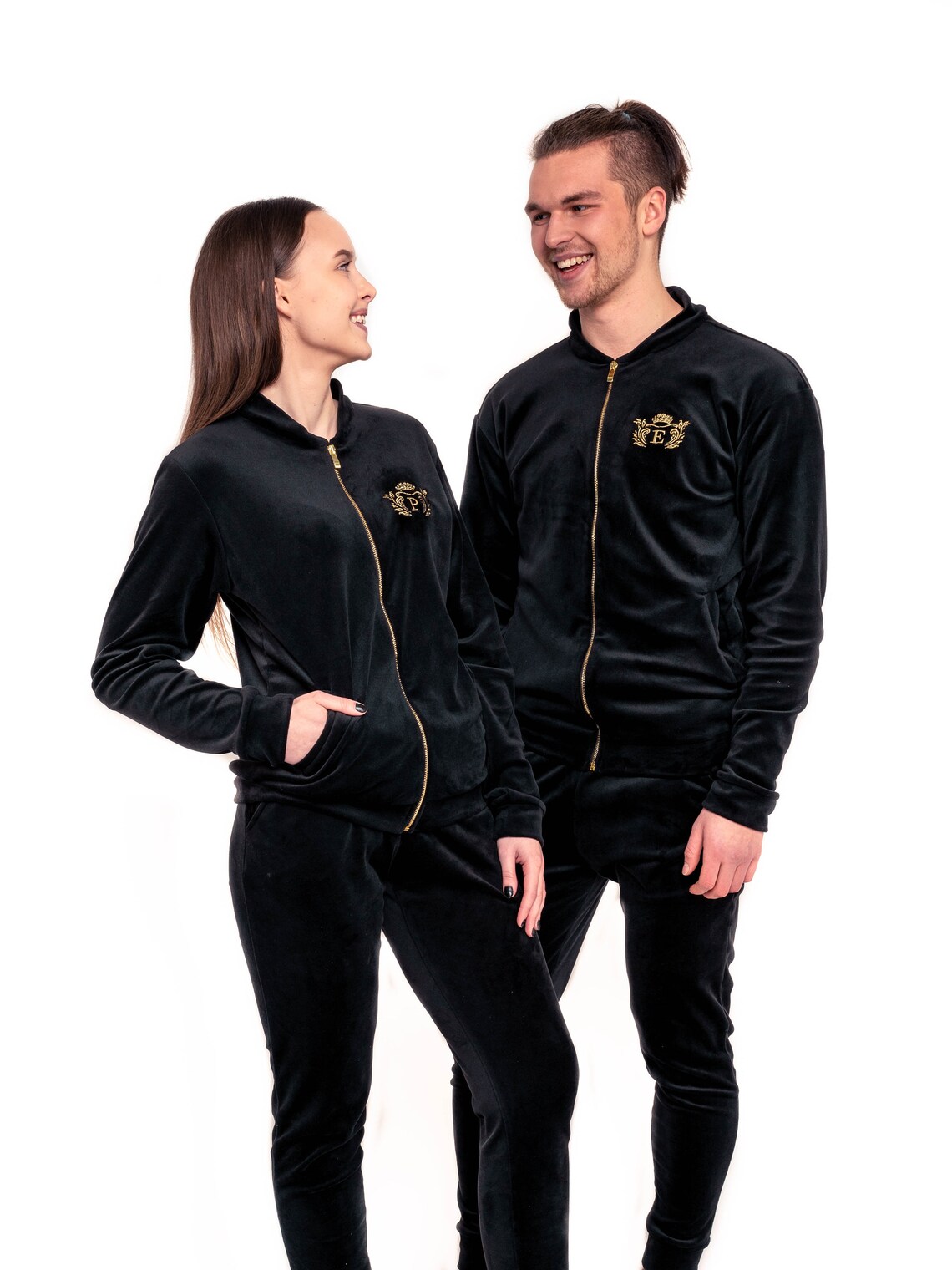 matching velvet tracksuit set