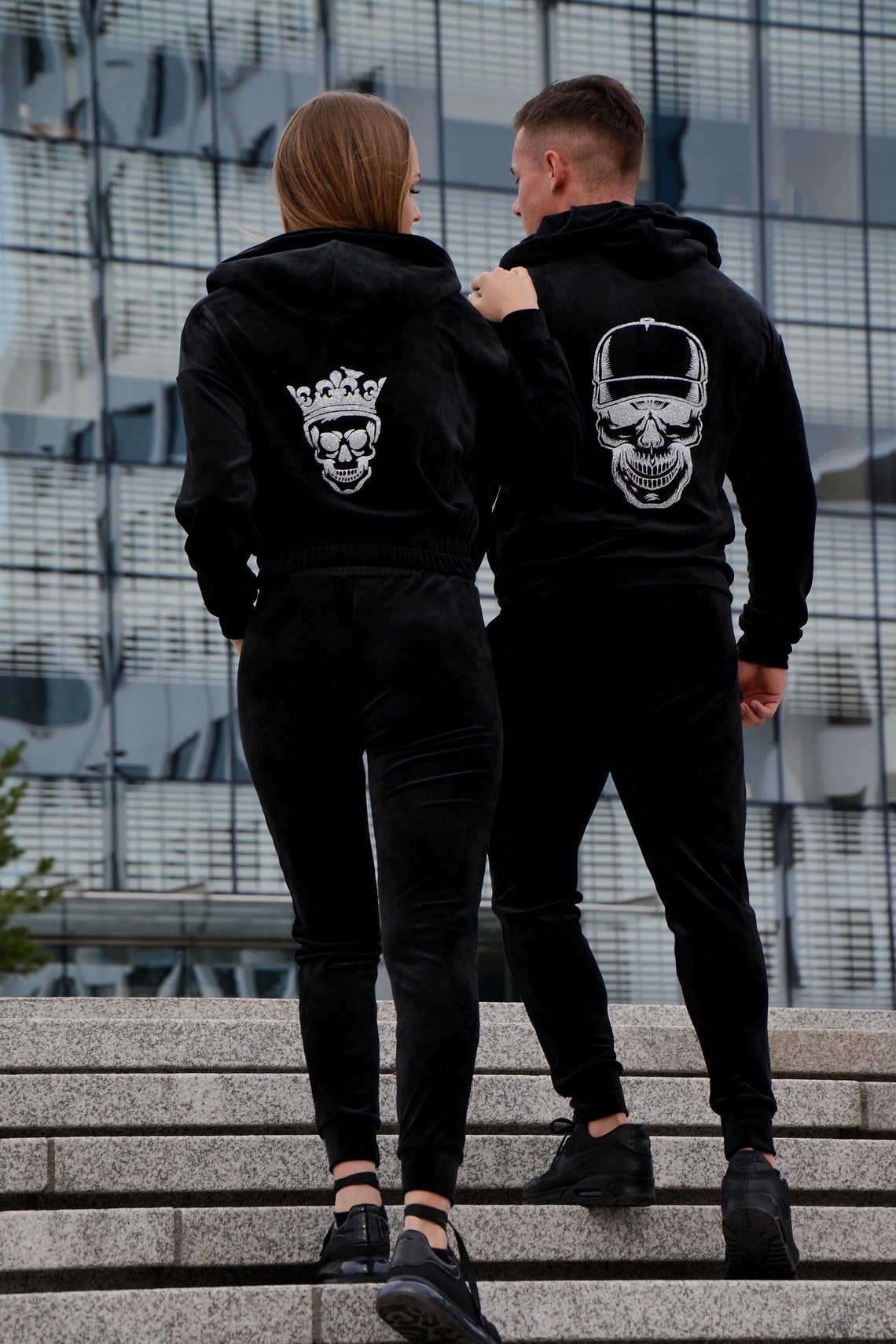 matching couple jogger set