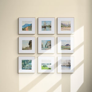 Monet Wall Art Set of 3 Prints – Impressionist Gallery Wall Digital Download, Claude Monet Water Lilies Poster, Vintage Art Decor