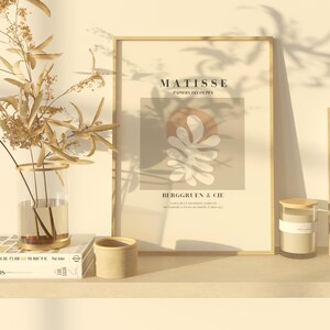 Matisse Poster Wall Art Neutral Minimalist Poster Matisse Papiers Découpés Wall Art Poster Art Beige Poster Matisse Print Wall Art