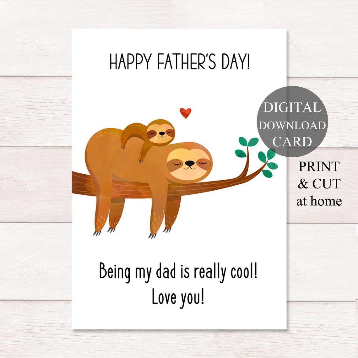 Funny Father's Day Card Printable Father's Day Card | Etsy