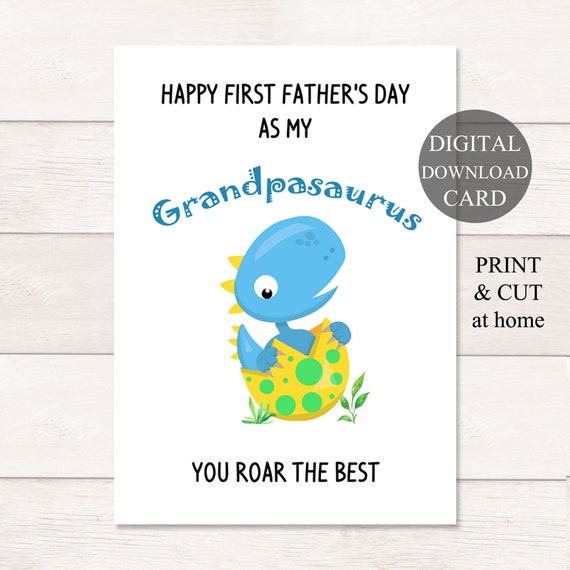 grandfather fathers day card printable first etsy