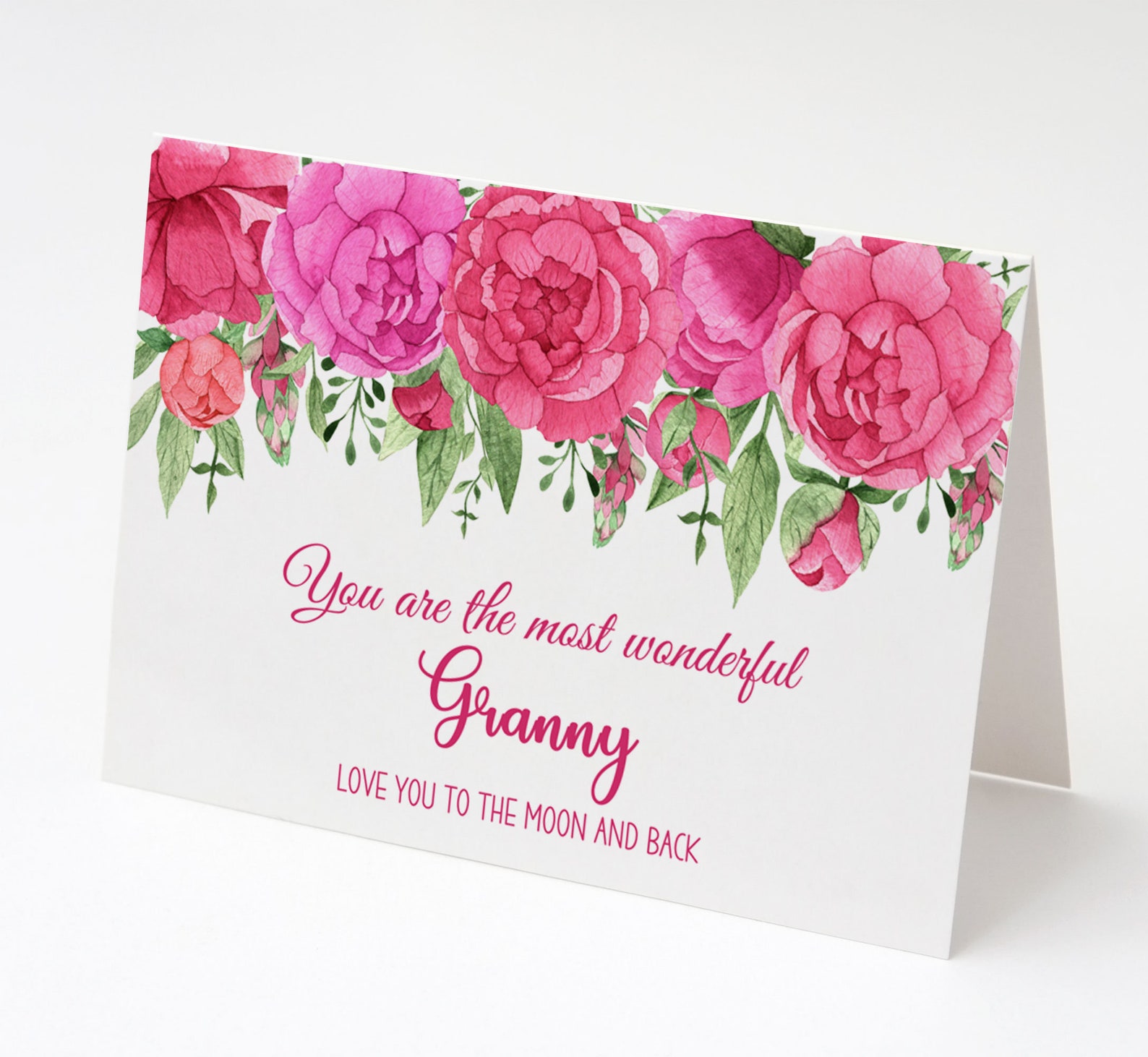 granny birthday card happy birthday grandma printable etsy