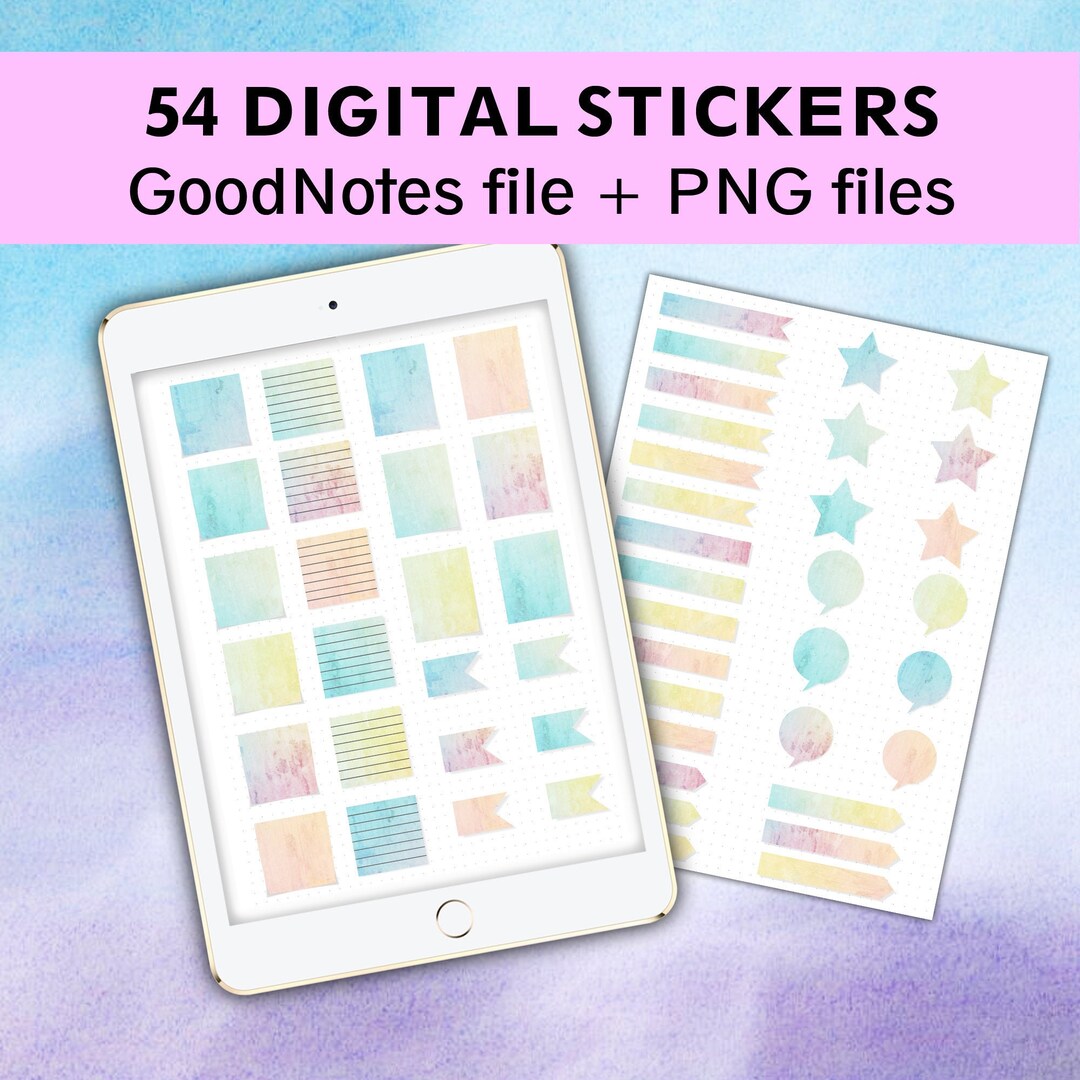Digital Sticky Notes Goodnotes Planner Stickers Digital Etsy
