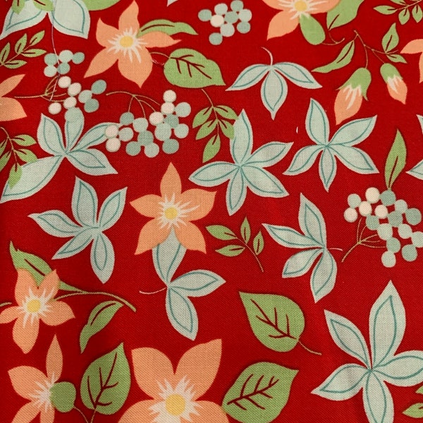 Fat Quarter “April Showers” Floral Print Cotton Fabric by Bonnie & Camille for Moda 3091