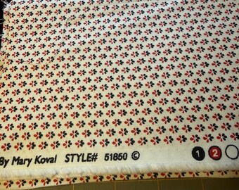 Tela de algodón con estampado de reproducción de la década de 1800, de Mary Koval, 1/2 yarda.